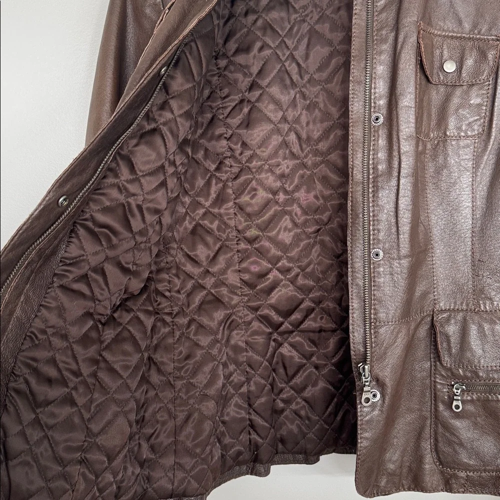 Danier Dark Brown Leather Jacket - Picture 6 of 7